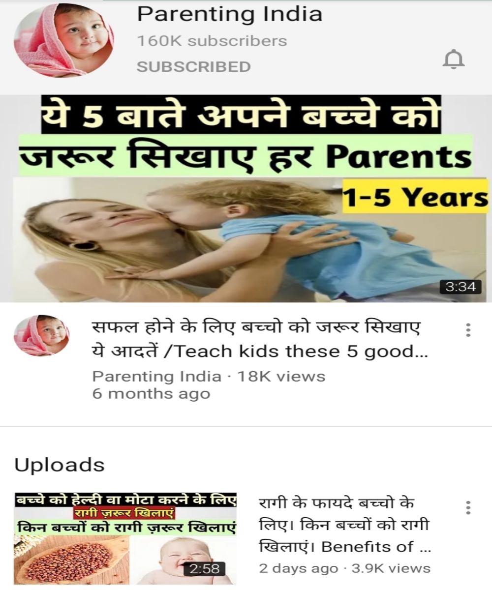 YouTube-Parenting India